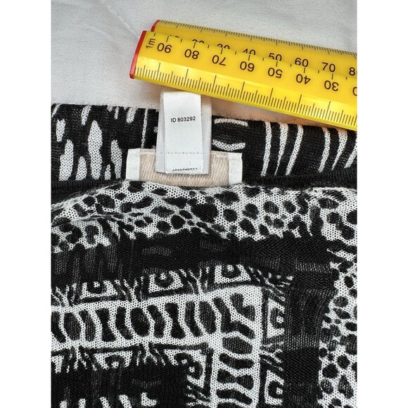 Chicos Lightweight Sweater Cardigan Sz 3 Black And White Animal Print - Picture 8 of 8